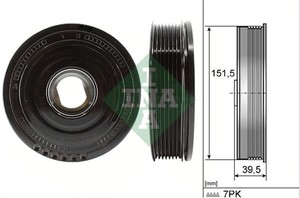 Фото Шків колінвалу Renault Trafic 2.0dCI 06-/Trafic 1.6dCi 14- (7PK) LuK/INA 544 0177 10